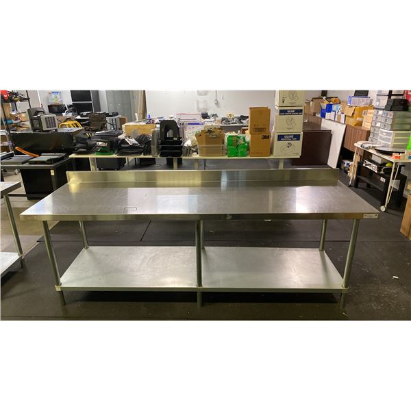EFI STAINLESS STEEL COMMERCIAL PREPARATION TABLE APPROX 96"L X 30"D X 33.5"H