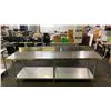 Image 1 : EFI STAINLESS STEEL COMMERCIAL PREPARATION TABLE APPROX 96"L X 30"D X 33.5"H