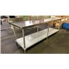 Image 2 : EFI STAINLESS STEEL COMMERCIAL PREPARATION TABLE APPROX 96"L X 30"D X 33.5"H
