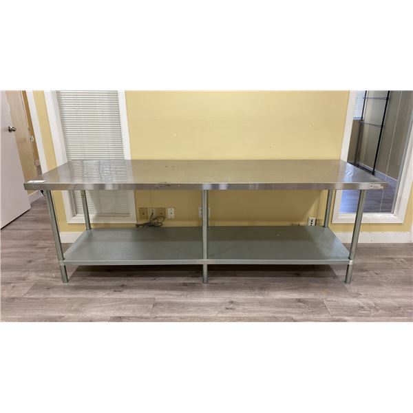 EFI STAINLESS STEEL COMMERCIAL PREPARATION TABLE APPROX 96"L X 30"D X 34"H