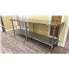 Image 2 : OMEGA STAINLESS STEEL COMMERCIAL PREPARATION TABLE APPROX 96"L X 24"D X 35"H