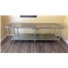 Image 1 : STAINLESS STEEL COMMERCIAL PREPARATION TABLE APPROX 96"L X 30"D X 35"H