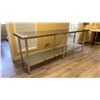 Image 2 : OMEGA STAINLESS STEEL COMMERCIAL PREPARATION TABLE APPROX 96"L X 24"D X 34"H