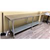 Image 2 : STAINLESS STEEL COMMERCIAL PREPARATION TABLE APPROX 96"L X 24"D X 34.5"H