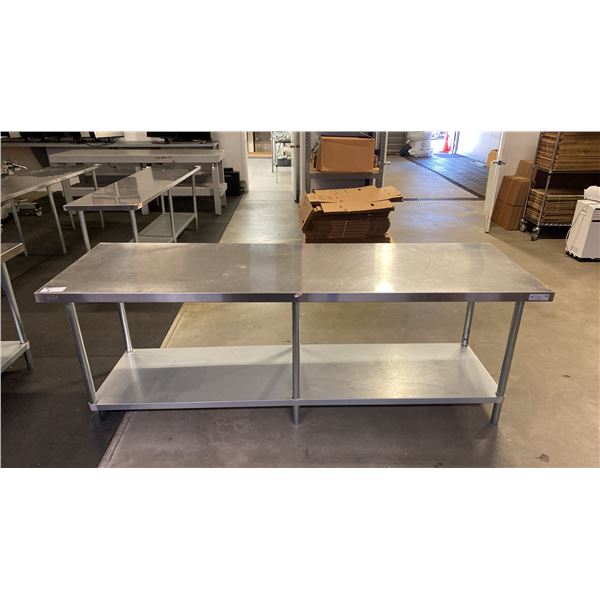 EFI STAINLESS STEEL COMMERCIAL PREPARATION TABLE APPROX 96"L X 30"D X 33.5"H