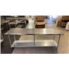 Image 1 : EFI STAINLESS STEEL COMMERCIAL PREPARATION TABLE APPROX 96"L X 30"D X 33.5"H