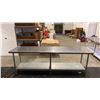 Image 1 : OMEGA STAINLESS STEEL COMMERCIAL PREPARATION TABLE APPROX 96"L X 24"D X 34"H