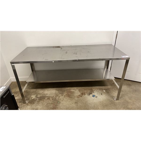 ULINE STAINLESS STEEL COMMERCIAL PREPARATION TABLE APPROX 72"L X 30"D X 35"H
