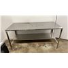Image 1 : ULINE STAINLESS STEEL COMMERCIAL PREPARATION TABLE APPROX 72"L X 30"D X 35"H