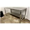 Image 2 : ULINE STAINLESS STEEL COMMERCIAL PREPARATION TABLE APPROX 72"L X 30"D X 35"H