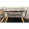 Image 1 : STAINLESS STEEL COMMERCIAL PREPARATION TABLE ON WOODEN BLOCKS APPROX 60"L X 30"D X 40"H