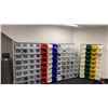 Image 1 : 4 SECTIONS OF GREY METAL ADJUSTABLE STORAGE BIN SHELVING WITH ASSORTED ULINE BINS- EACH SECTION