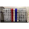 Image 2 : 4 SECTIONS OF GREY METAL ADJUSTABLE STORAGE BIN SHELVING WITH ASSORTED ULINE BINS- EACH SECTION