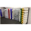 Image 5 : 4 SECTIONS OF GREY METAL ADJUSTABLE STORAGE BIN SHELVING WITH ASSORTED ULINE BINS- EACH SECTION