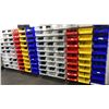 Image 3 : 4 SECTIONS OF GREY METAL ADJUSTABLE STORAGE BIN SHELVING WITH ASSORTED ULINE BINS- EACH SECTION