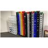 Image 3 : 3 SECTIONS OF GREY METAL ADJUSTABLE STORAGE BIN SHELVING WITH ASSORTED ULINE BINS- EACH SECTION