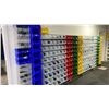 Image 2 : 4 SECTIONS OF GREY METAL ADJUSTABLE STORAGE BIN SHELVING WITH ASSORTED ULINE BINS- EACH SECTION