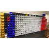 Image 1 : 5 SECTIONS OF GREY METAL ADJUSTABLE STORAGE BIN SHELVING WITH ASSORTED ULINE BINS- EACH SECTION