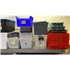 Image 2 : LARGE GROUP OF ASSORTED SIZE AND STYLE STORAGE BINS