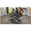 Image 1 : GROUP OF 4 ADJUSTABLE BLACK MESH MOBILE OFFICE CHAIRS