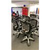 Image 4 : GROUP OF 4 ADJUSTABLE BLACK MESH MOBILE OFFICE CHAIRS