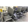 Image 3 : GROUP OF 10 BLACK PADDED CLIENT OFFICE CHAIRS