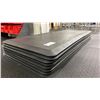 Image 2 : GROUP OF 8 BLACK ANTI FATIGUE FLOOR MATS, APPROX 60" X 24"