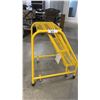 Image 1 : ULINE YELLOW METAL 3 STEP MOBILE WAREHOUSE STEPS APPROX 31"H