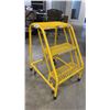 Image 2 : ULINE YELLOW METAL 3 STEP MOBILE WAREHOUSE STEPS APPROX 31"H