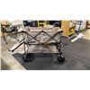 Image 1 : ULINE S-26110T, 2 TIER FOLDABLE UTILITY WAGON WITH ALL TERRAIN WHEELS *COLOR TAN*