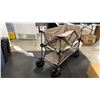 Image 2 : ULINE S-26110T, 2 TIER FOLDABLE UTILITY WAGON WITH ALL TERRAIN WHEELS *COLOR TAN*