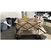 Image 3 : ULINE S-26110T, 2 TIER FOLDABLE UTILITY WAGON WITH ALL TERRAIN WHEELS *COLOR TAN*