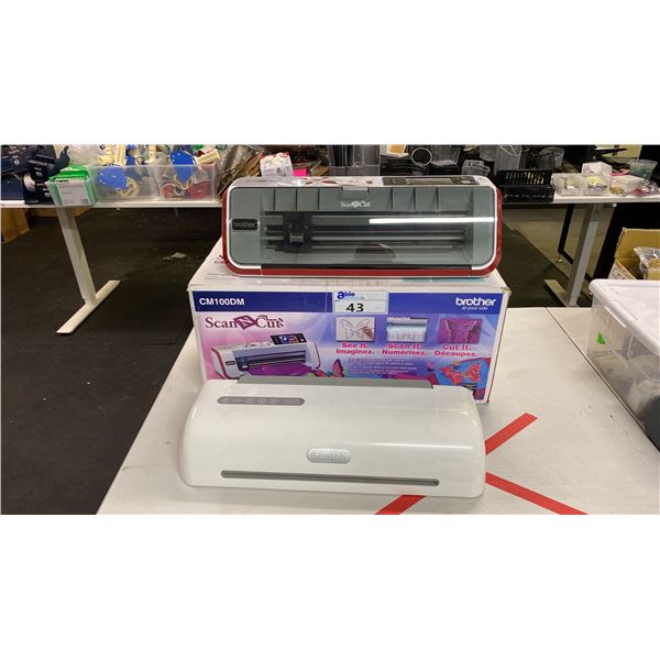 BROTHER CM100DM SCAN N' CUT HOBBY CUTTING MACHINE & SCOTCH TL1306 POUCH LAMINATOR