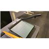 Image 5 : GREY METAL TABLE, ULINE SMALL PACKAGING ROLLER UNIT & 2 PAPER CUTTERS