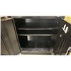 Image 3 : ULINE BLACK METAL 2 DOOR CABINET APPROX 36"W X 18"D X 42"H
