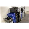 Image 2 : LARGE GROUP OF RUBBERMAID TRASH BINS & 2 WALL MOUNT ADJUSTABLE STORAGE BIN SHELVING UNITS