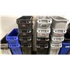 Image 3 : LARGE GROUP OF RUBBERMAID TRASH BINS & 2 WALL MOUNT ADJUSTABLE STORAGE BIN SHELVING UNITS