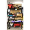 Image 1 : BLACK MOBILE METRO STYLE RACK WITH ASSORTED TOOL/HARDWARE CONTENTS