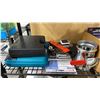 Image 5 : BLACK MOBILE METRO STYLE RACK WITH ASSORTED TOOL/HARDWARE CONTENTS