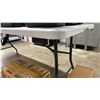 Image 1 : GROUP OF 3 ASSORTED PLASTIC FOLDING TABLES