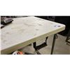 Image 6 : GROUP OF 3 ASSORTED PLASTIC FOLDING TABLES