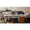 Image 3 : LARGE GROUP OF ASSORTED OFFICE ITEMS, 2 DESKS & SMALL MOBILE DESK/TABLE