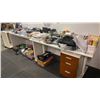 Image 4 : LARGE GROUP OF ASSORTED OFFICE ITEMS, 2 DESKS & SMALL MOBILE DESK/TABLE