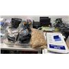 Image 6 : LARGE GROUP OF ASSORTED OFFICE ITEMS, 2 DESKS & SMALL MOBILE DESK/TABLE