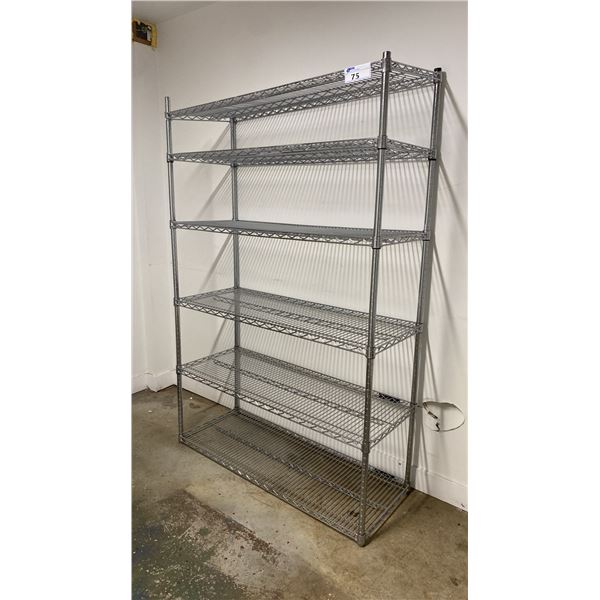 SEVILLE CLASSICS ADJUSTABLE METRO STYLE SHELVING UNIT APPROX 48"L X 19"D X 72"H
