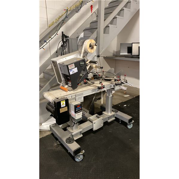 COMMERCIAL MOBILE AUTOMATED HIGH SPEED LABELING CONVEYOR SYSTEM WITH ACCENT PRINT 40, NOVEXX