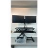 Image 1 : 2 VIEWSONIC MONITORS ON VIVO DUAL SCREEN DESK RISER