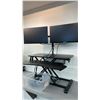 Image 2 : 2 VIEWSONIC MONITORS ON VIVO DUAL SCREEN DESK RISER