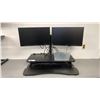Image 1 : 2 VIEWSONIC MONITORS ON VIVO DUAL SCREEN DESK RISER