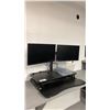 Image 2 : 2 VIEWSONIC MONITORS ON VIVO DUAL SCREEN DESK RISER
